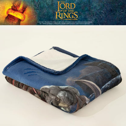 Franco - Manta de Felpa Supersuave y acogedora, Ropa de Cama Coleccionable, The Lord of The Rings (El señor de los Anillos): La Guerra de los Rohirrim, 117 x 152 cm (Producto con Licencia Oficial)