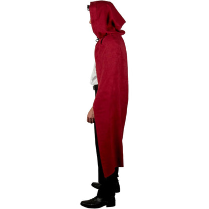 REV Capa Roja de Poliéster – Capa Clásica para Disfraz de Caperucita, Princesa o Hechicera – Accesorio para Mujer en Fiesta, Halloween, Cosplay o Evento de Fantasía
