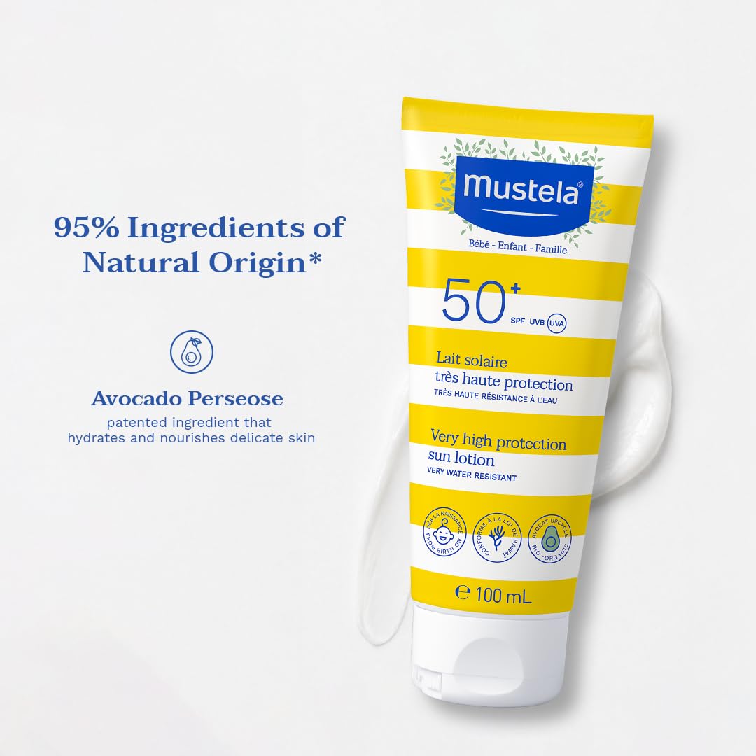 Mustela Loción Solar De Alta Protección FPS 50+, 100ml