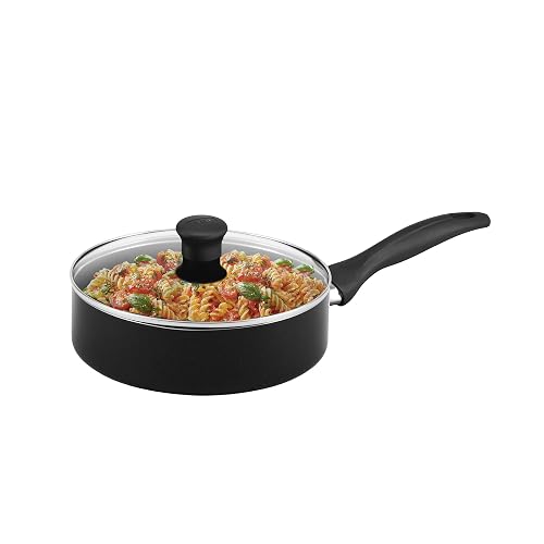 T-fal Cacerola con Tapa 24 cm Everyday, con Antiadherente resistente Titanium, Limpieza Fácil, Libre de PFOA, con Termo Señal para una cocción optima, B4693284EVE