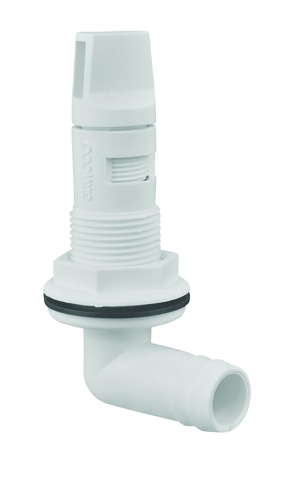 Attwood 4125-7 Bomba de polipropileno ajustable Livewell o cabezal de pulverización Livewell para manguera de 3/4 pulgadas