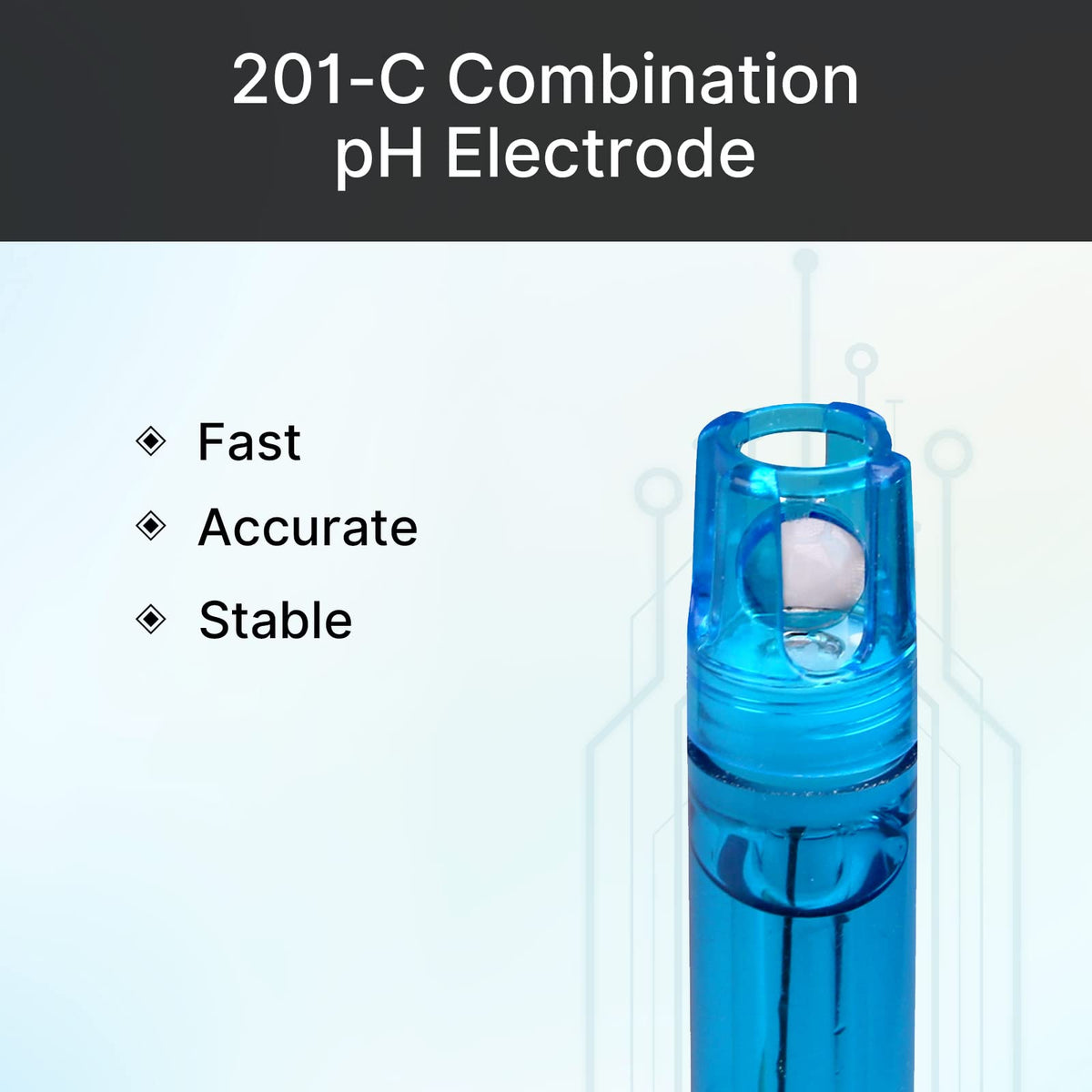 APERA Instruments 201-C Combination pH Electrode, BNC Connector, Polycarbonate-Body (AI1301)