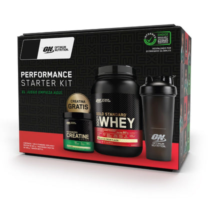 ON Starter Kit - Proteína ON Whey 2 lb vainilla + Creatina 300g + Shaker | Incluye Shaker