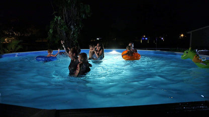 Nightlighter Piscina LED sobre tierra, 750 lúmenes, iluminación subacuática, fácil de instalar debajo del riel superior, certificación ETL, NL50, gris