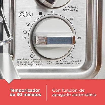 Black+Decker Horno Tostador de 4 Rebanadas con 5 Funciones, TO4130-1SDLA | 1150W, Tecnología EvenToast con 5 funciones: hornear, asar, tostar, calentar y recalentar