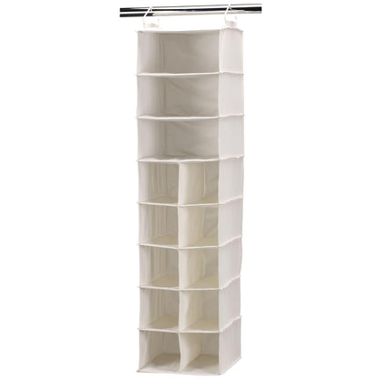 Household Essentials Organizador de Almacenamiento, Blanco, 10-Pocket 3-Shelf, 1 - 10-Pocket 3-Shelf