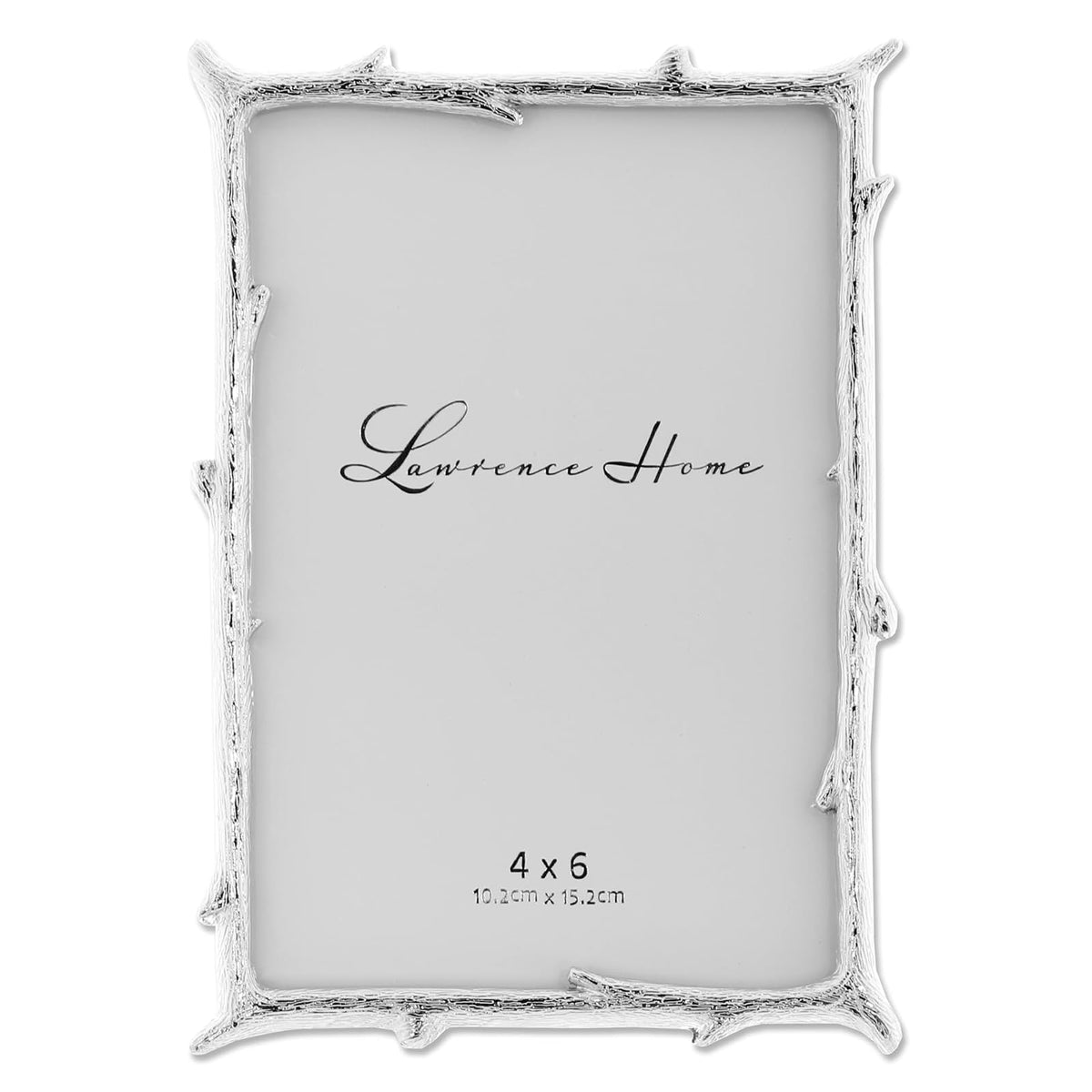 Lawrence Frames Marco de Fotos Metal Dorado Ramas Naturales, 4x6 in - 10.16 x 15.24 cm (4x6 pulg) - Plata