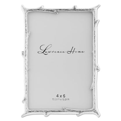Lawrence Frames Marco de Fotos Metal Dorado Ramas Naturales, 4x6 in - 10.16 x 15.24 cm (4x6 pulg) - Plata
