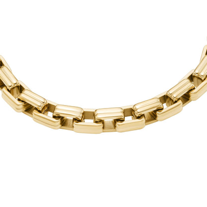 Pulsera Fossil Raquel JF04955710 de acero inoxidable de color dorado para dama