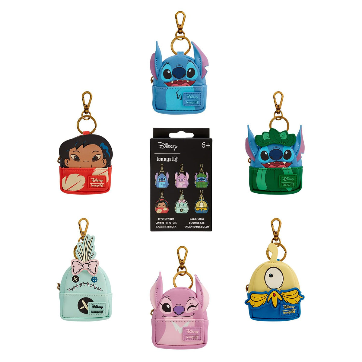Loungefly Disney Lilo & Stitch Mystery Mini Backpack Keychain Charm