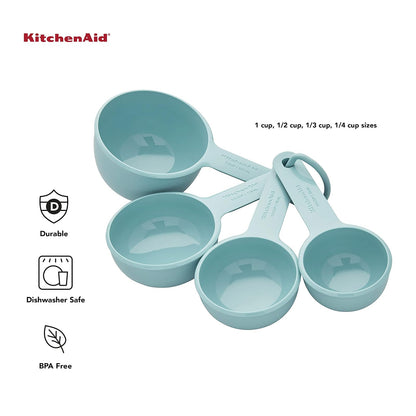 KitchenAid - Juego de 4 tazas medidoras, Aqua Sky