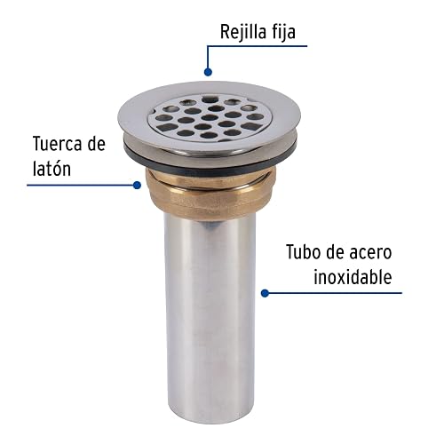 Foset CO-816, Contrarejilla 2-1/2" de acero inoxidable tipo bar