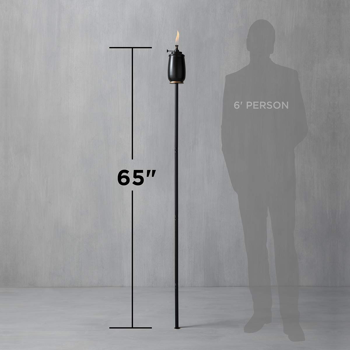 Tiki Brand 1118021 - Linterna (Metal, 16,5 cm), Color Negro