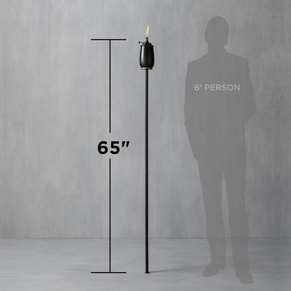 Tiki Brand 1118021 - Linterna (Metal, 16,5 cm), Color Negro