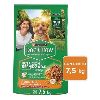 Dog Chow Purina Adulto Raza Mini y Pequeña Sabor Carne y Pollo 7.5Kg