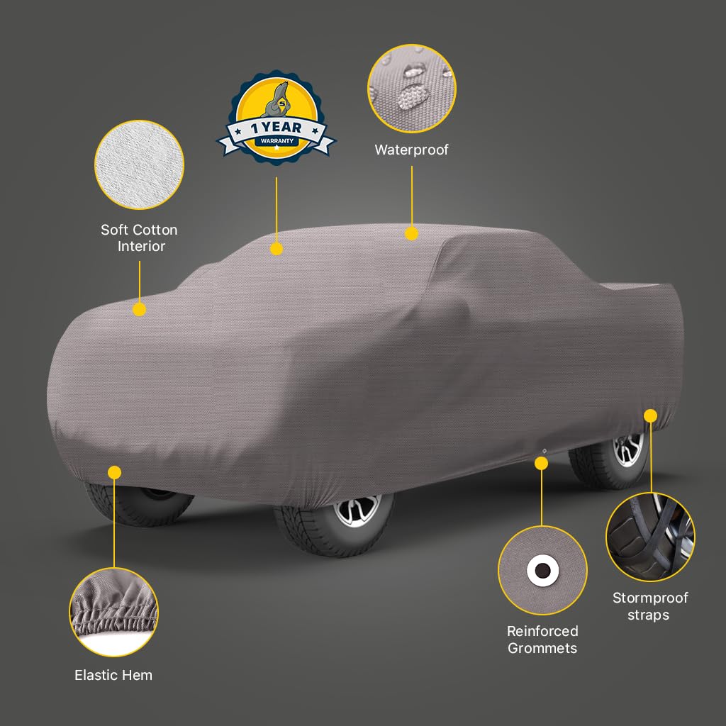 Seal Skin Covers Funda para camión de Exterior, de PEVA Resistente con Capa de algodón, Impermeable, Resistente a la Nieve, con protección UV, Ajuste Universal (245"-249" de Largo)