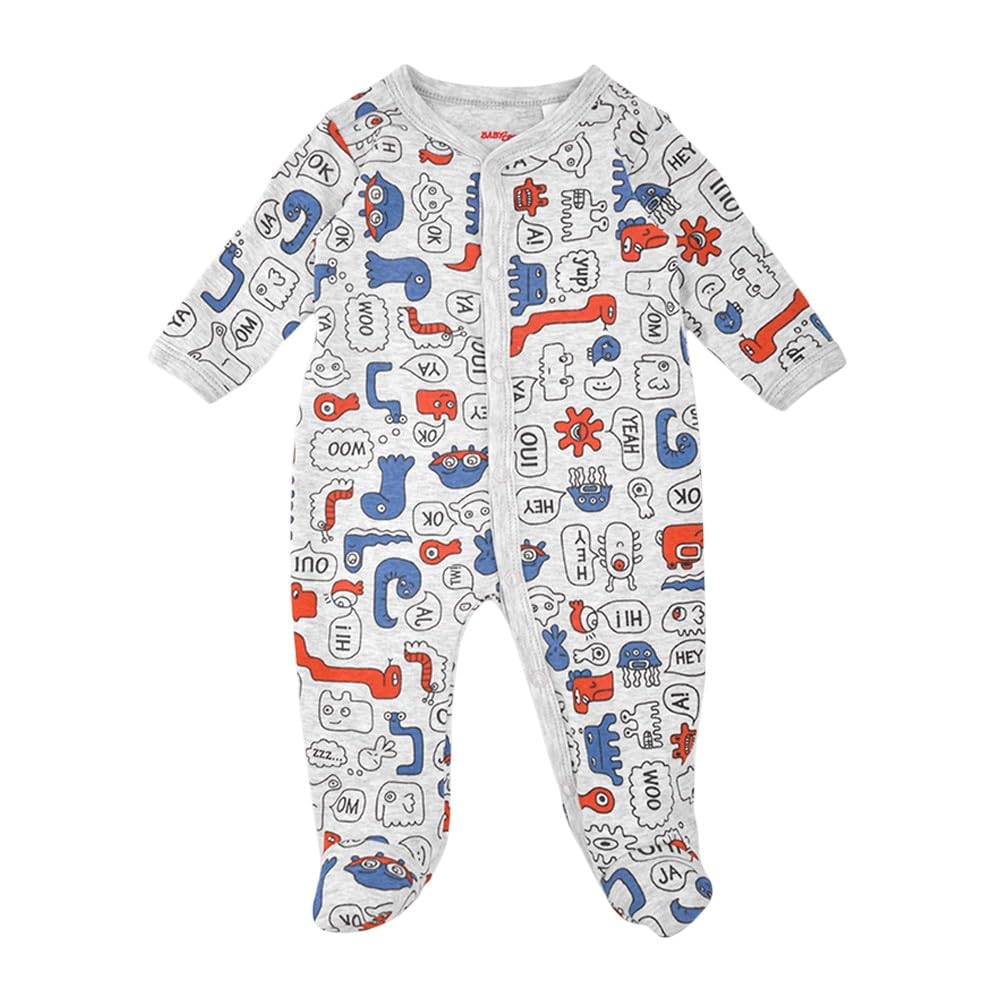 Baby Creysi Pañalero Mameluco para Bebé Niño - 3 Meses - Gris