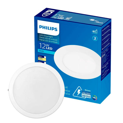 Philips LED Empotrado DL252 Redondo 6" - luz fría de 12 watts