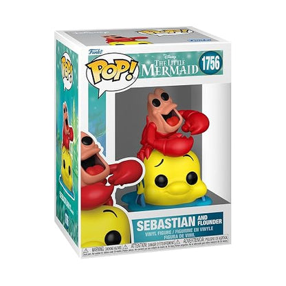 Funko Pop! Disney: The Little Mermaid - Sebastian & Flounder | Mercancía Oficial - Figura de Vinilo Coleccionable para Decoración - Regalo de Cumpleaños para Fans