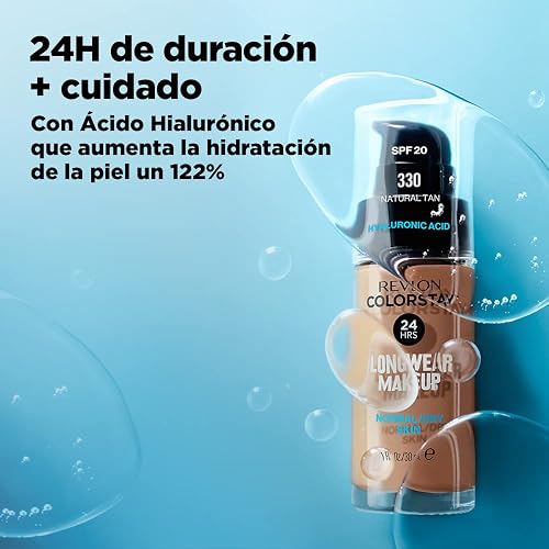 Revlon Base de Maquillaje ColorStay Make Up Cutis Normal/Seco, Natural Beige, 30 ml