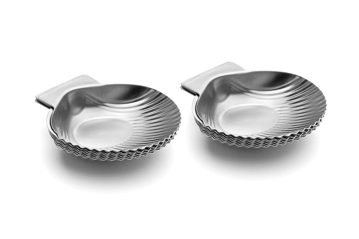 Outset 76471, Conchas de Ostra para Parrilla (Acero Inoxidable), Vieira, Set de 12