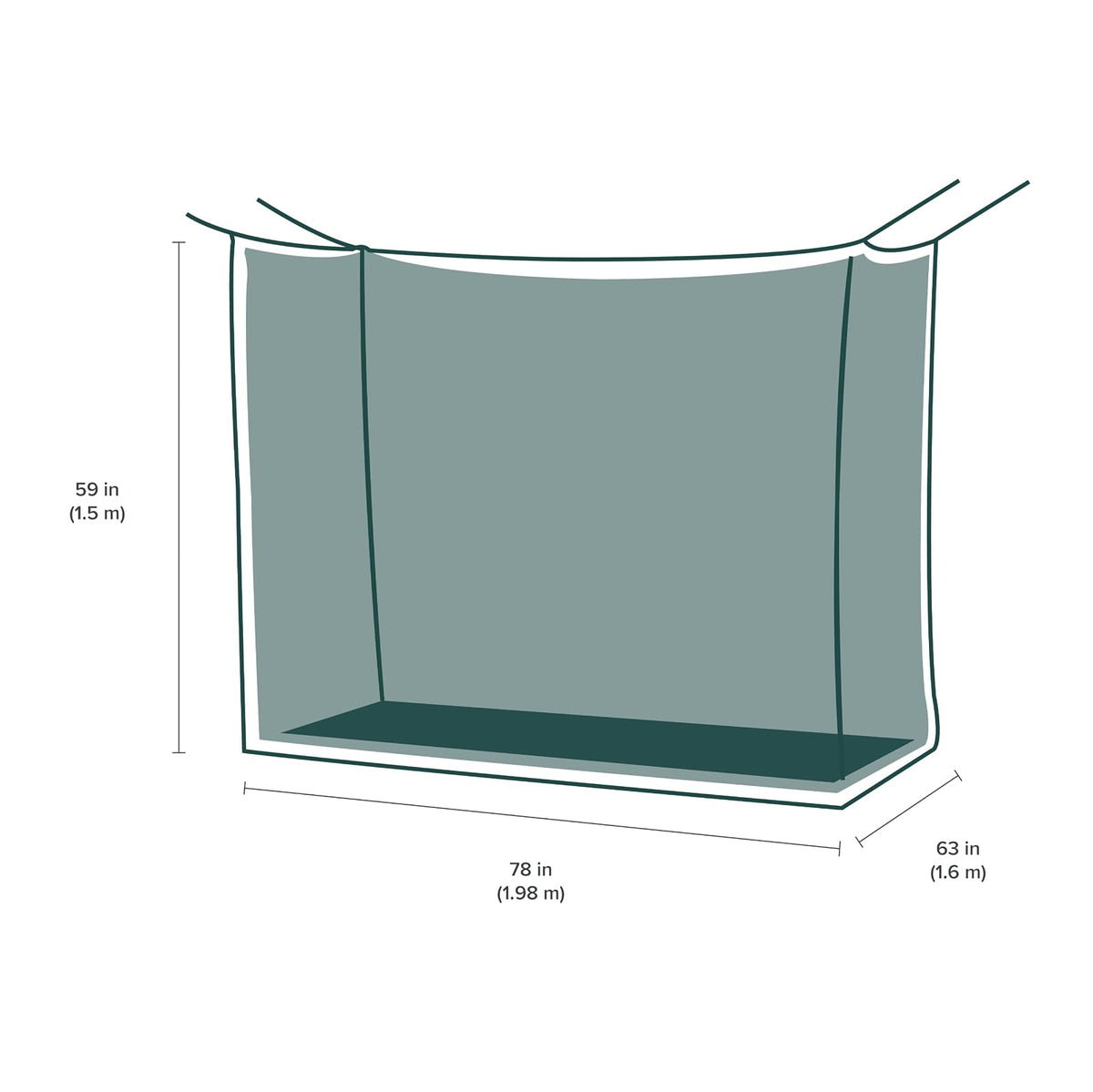 Coghlan's 9765 Double Mosquito Net, Green