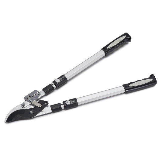 Kings County Tools - Lopper de derivación de doble carraca | Corta madera verde | Asas extensibles de 26 a 40 pulgadas de largo | Ramas de árbol o arbusto | 6 topes de posición con pasador