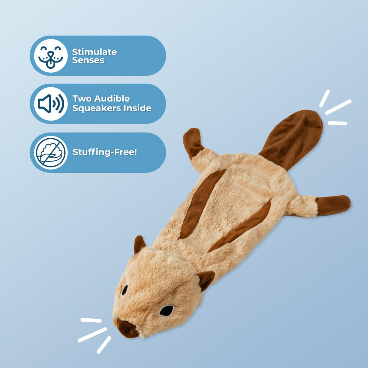 Best Pet Supplies - Juguete de Piel Divertida 2 en 1 para Perro, Ardilla, Grande