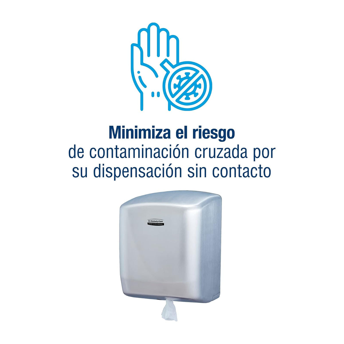 Kimberly-Clark Professional Despachador Toalla Fluido Centrico Acero Inoxidable, Color Plateado