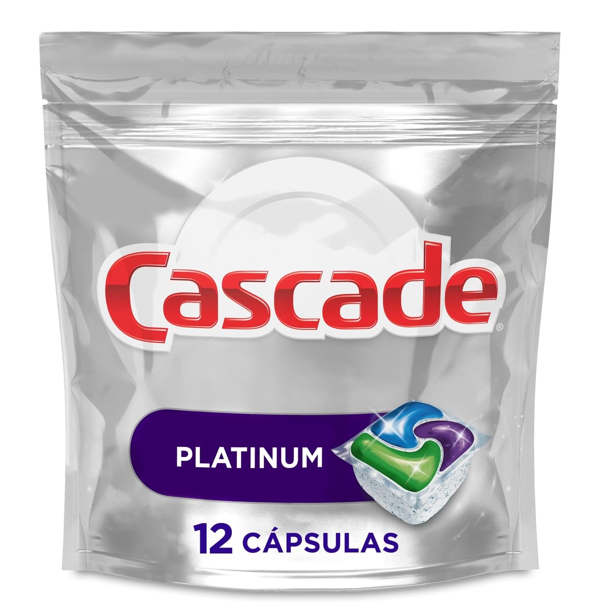 Cascade Platinum Fresh Jabón para Lavavajillas, Detergente 12 Cápsulas