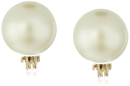 Anne Klein Pendiente - arete clásicos con clip de 10 mm en tono dorado - arete de clip de 10 mm en tono dorado