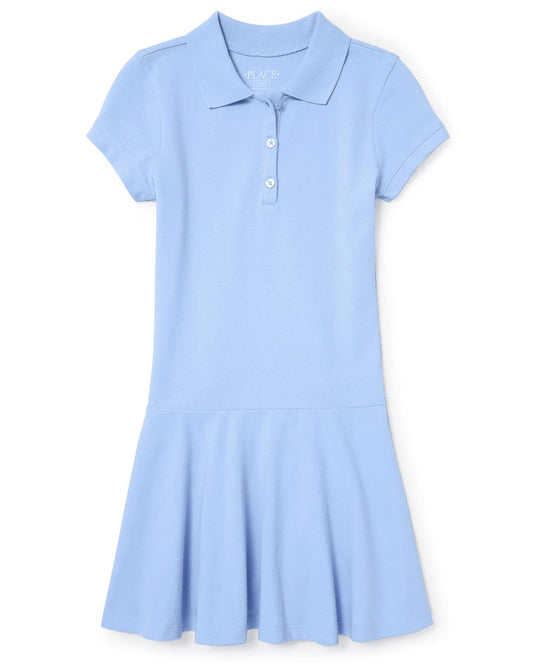 The Children's Place Vestido de Polo Piqué Uniforme Vestido para Niñas