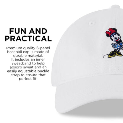 Disney Baseball Cap, Minnie Mouse Adjustable Hat for Adult Gorra de béisbol Mujer