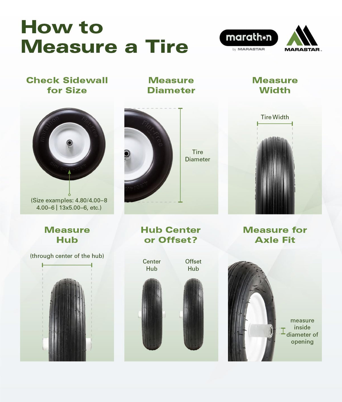 MARASTAR 15x6.00-6 Conjunto de neumático Delantero de Repuesto para cortacéspedes John Deere - Césped Saver Tread