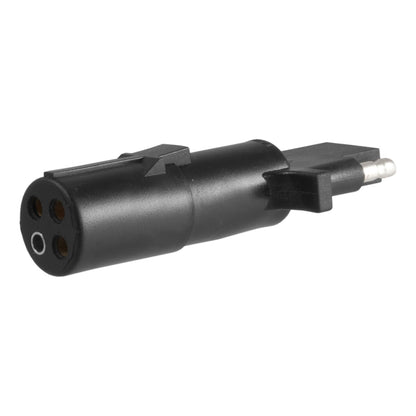 CURT Adaptador de Cableado Redondo 4 Pines para Remolque 4 Vías 58414, Negro