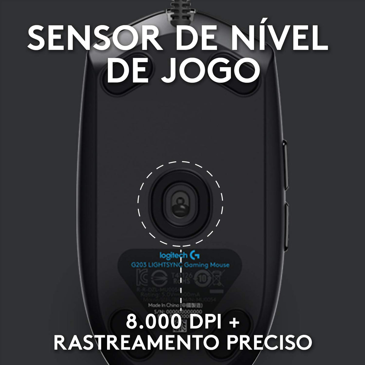 Logitech G203 LIGHTSYNC Mouse Gaming con Iluminación RGB Personalizable, 6 Botones Programables Seguimiento de hasta 8,000 dpi, Ultra-Ligero - Negro + Sony EX14AP Audífonos, Negro