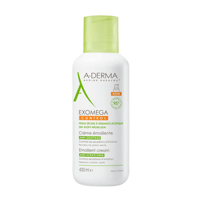 A-Derma Exomega Control Crema Hidratante Emoliente Piel Atópica, 400ml