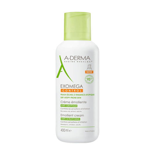 A-Derma Exomega Control Crema Hidratante Emoliente Piel Atópica, 400ml