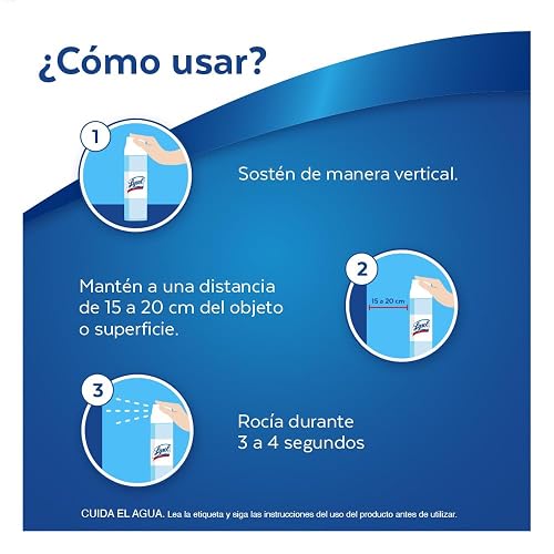 Lysol Aerosol Desinfectante Crisp Linen, 3 Pack de 354g