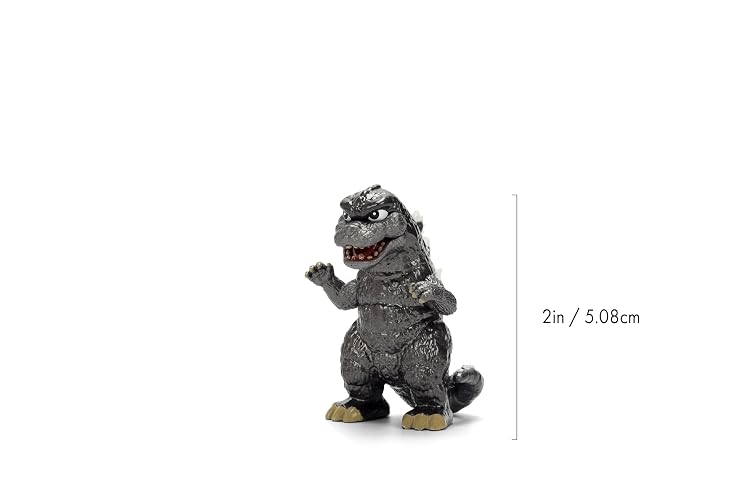 Jada Godzilla Metalfigs Paquete de 4 Cifras coleccionables Toho Monsters Escala de 2.5 Pulgadas – Godzilla, Mechagodzilla, Ghidorah, Rodan Toys