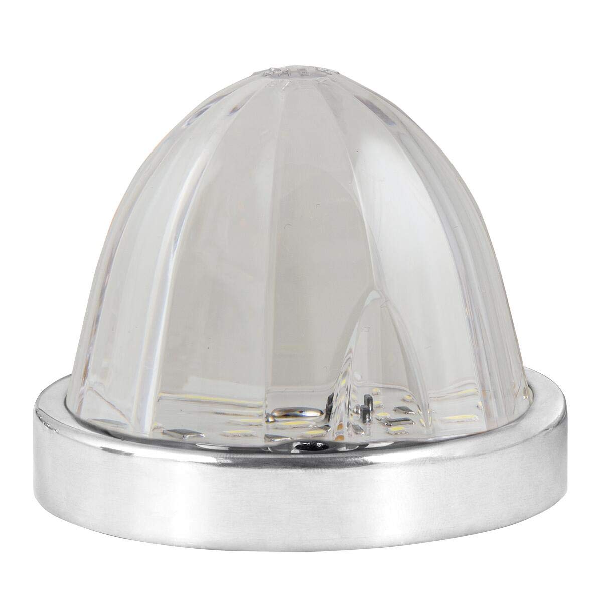 GG Grand General 81947 Blanco cálido y Transparente, Montaje en Superficie de sandía, 18 Luces LED de Giro/Marcador con Bisel de Acero Inoxidable