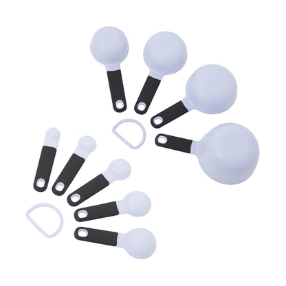 KitchenAid - Juego universal de tazas y cucharas medidoras fáciles de leer con mango suave para un máximo control, agujero para colgar y anidar para un fácil almacenamiento, apto para lavaplatos, 9