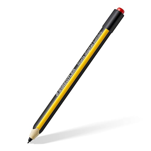 STAEDTLER Noris Jumbo 180J 22. EMR Stylus con Borrador Suave. para Escribir, Dibujar y borrar en Pantallas EMR, Amarillo-Negro (Comprobar compatibilidad)