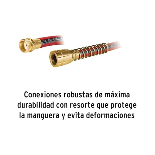 Truper MAN-20X1/2X, Manguera armada super reforzadas 4 capas, conexiones metálicas, 1/2", 20 m
