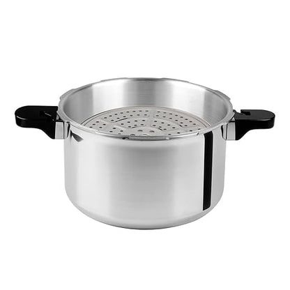 Ekco | Olla Express de 11 Litros Aluminio con 6 Sistemas de Seguridad | Cuerpo y tapa de aluminio, Cocción rápida, Mangos de baquelita, Cierre hermético, Certificado NOM