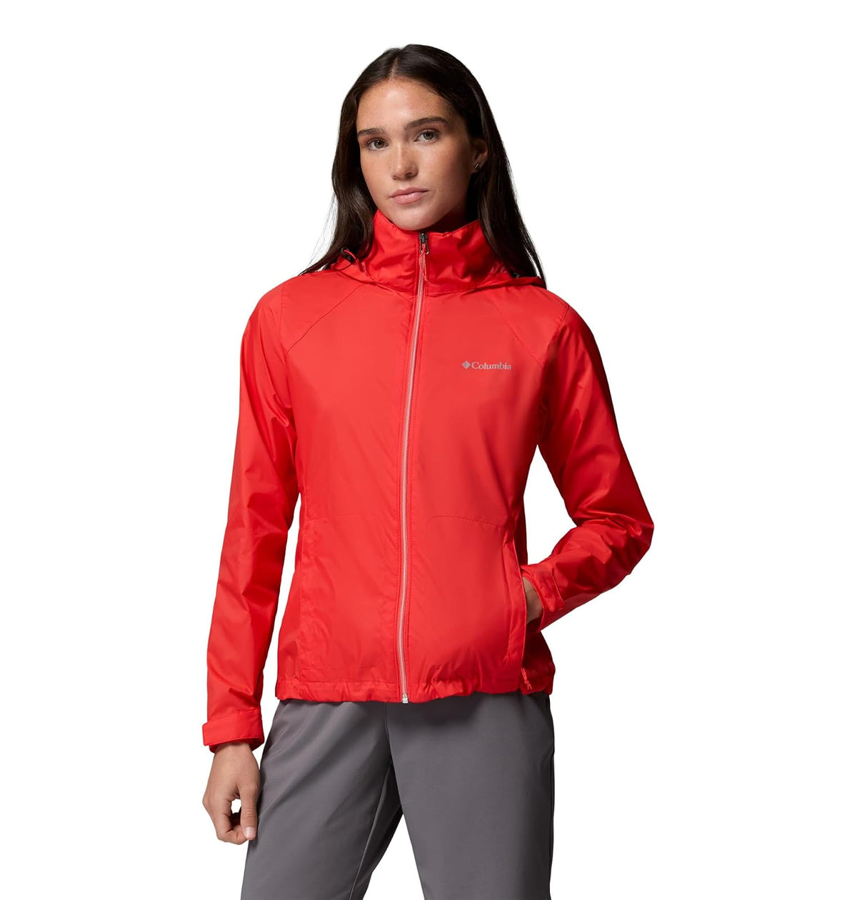 Columbia Switchback IV Chamarra Impermeable para Mujer - XL - Poppy Red