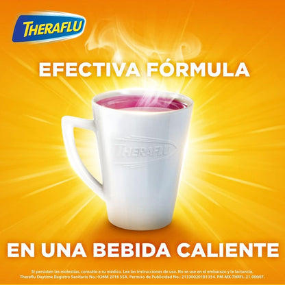 Theraflu Día, Té Antigripal para Resfriado Severo, 6 Sobres