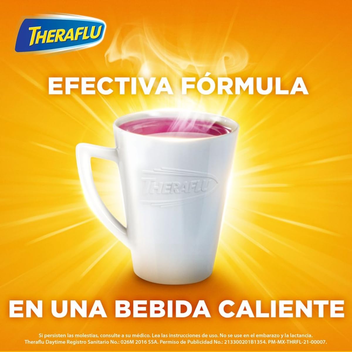 Theraflu Día, Té Antigripal para Resfriado Severo, 10 Sobres