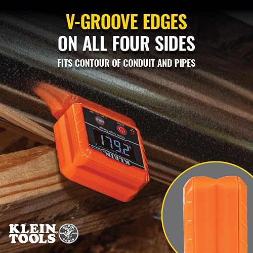 Klein Tools - Nivel Digital e inclinómetro, mide o fija ángulos, verifica ángulos relativos con función de cero calibración, o se puede usar como nivel digital 935DAG