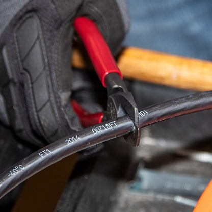 Klein Tools 63215 - Cortador de cables, fabricado en Estados Unidos, compacto de alto apalancamiento de 6.5 pulgadas, forjado de acero fabricado en Estados Unidos, ideal para cortar cables de aluminio